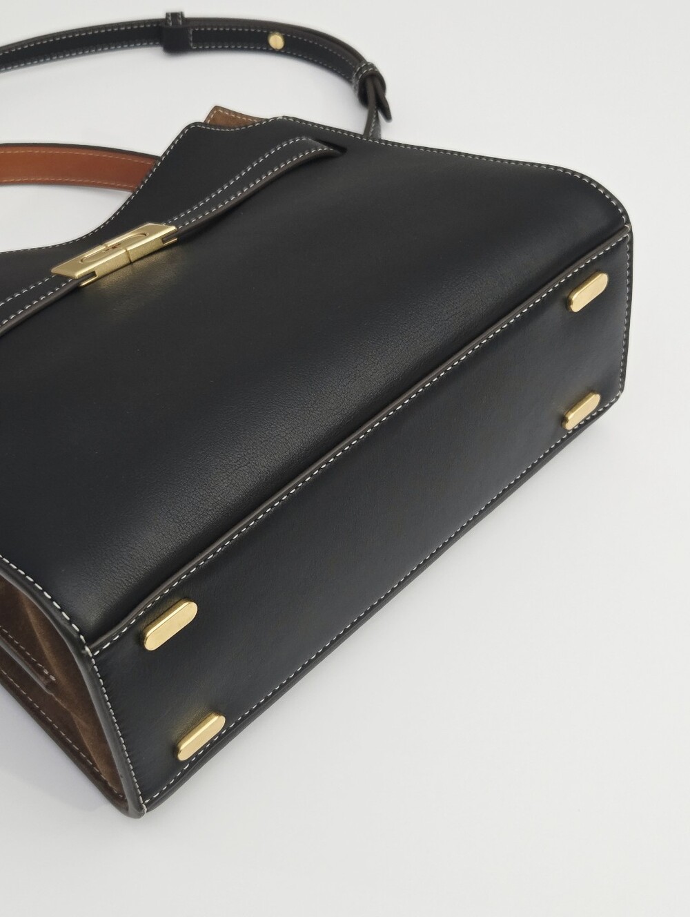 LIKE NEW TORY BURCH LEE RADZIWILL SMALL DOUBLE BAG - BLACK - Picture 14 of 15